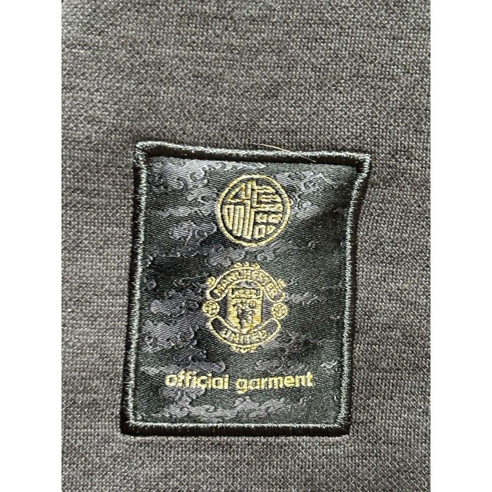 Adidas Manchester United Fleece Jacket Hoodie Men XL Charcoal Gray - Picture 4 of 16